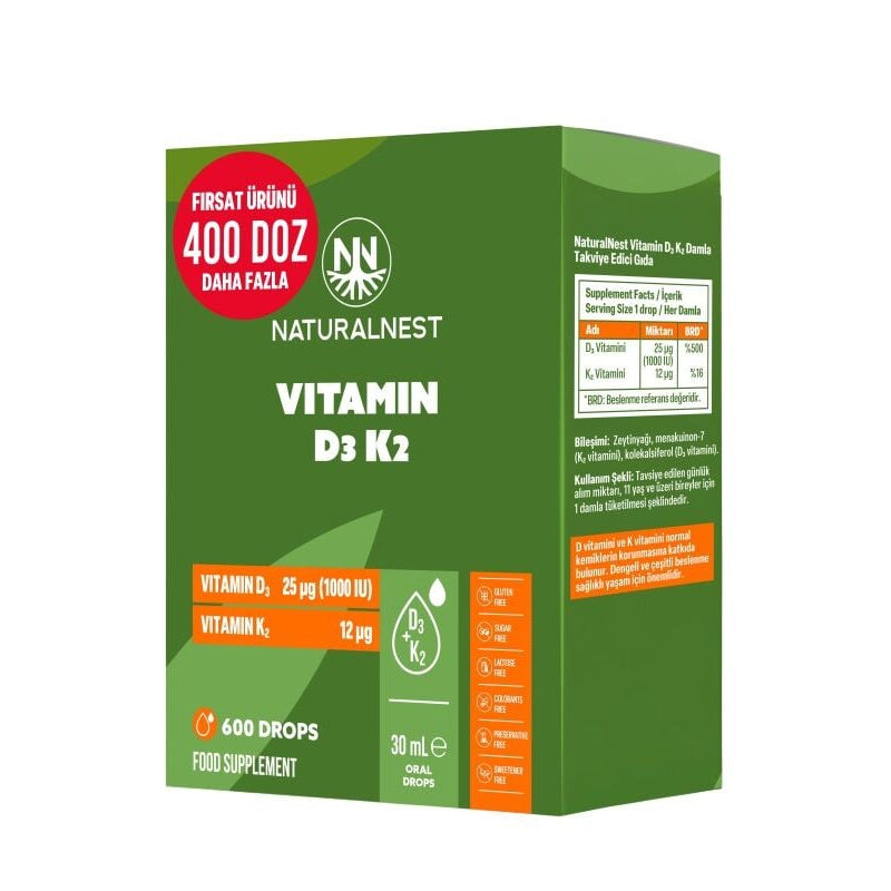Naturalnest Vitamin D3k2 Takviye Edici Gıda