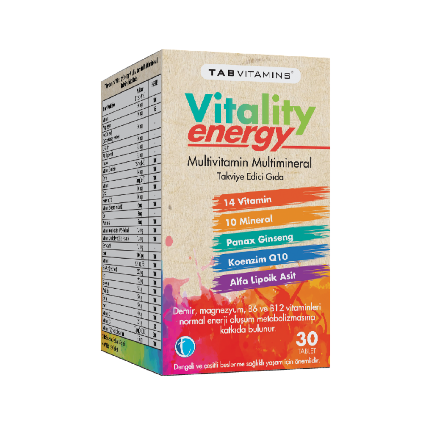 TABVITAMINS Vitality Energy