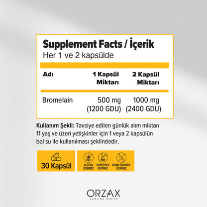 Ocean Bromelain 30 Kapsül