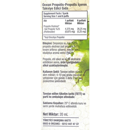Ocean Propolis Green Brazilian Propolis 20 ml