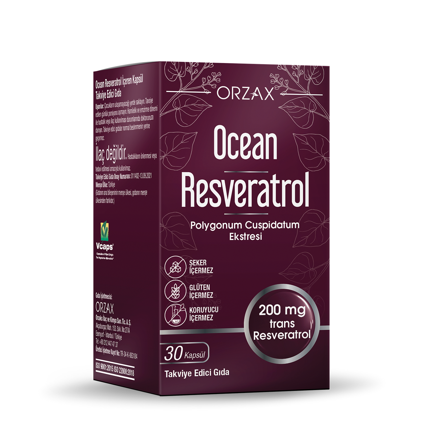 Ocean Resveratrol 200 mg 30 Kapsül