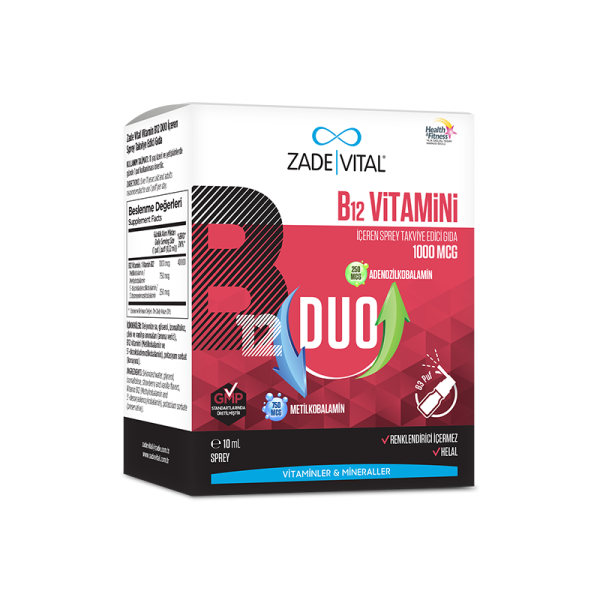 ZADE VITAL VİTAMİN B12 DUO 1000 mcg