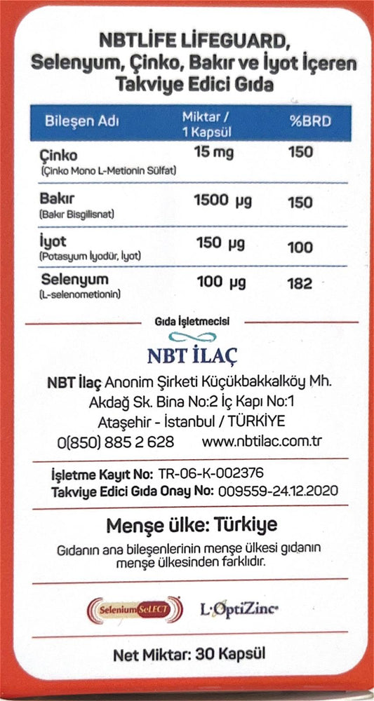Nbt Life Lifeguard 30 Kapsül