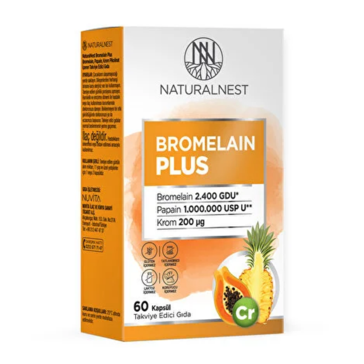 Naturalnest Bromelain Plus 60 Kapsül